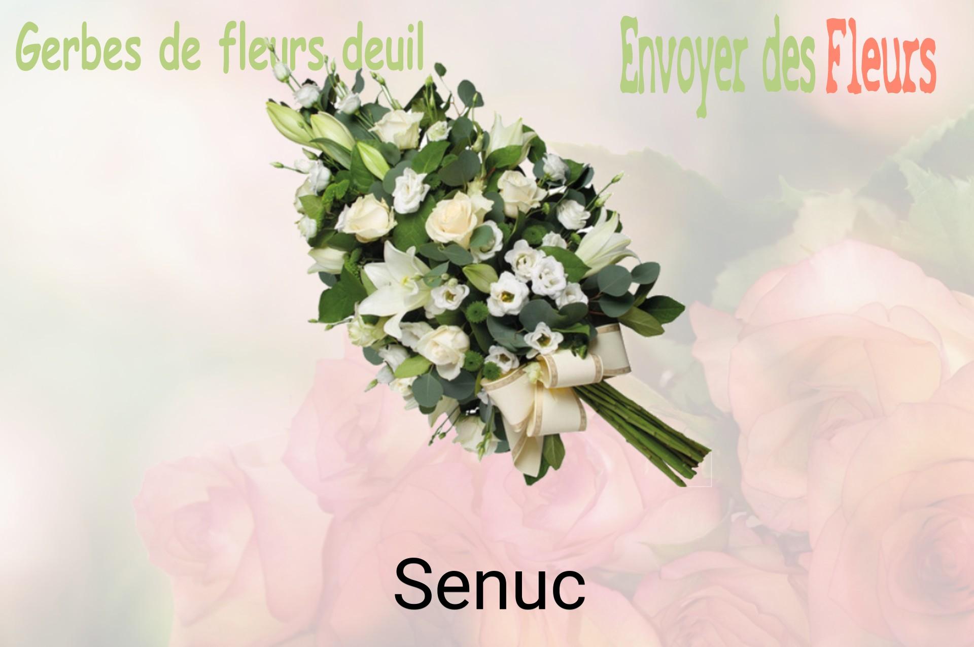 Gerbe de fleurs de deuil livrée à Senuc